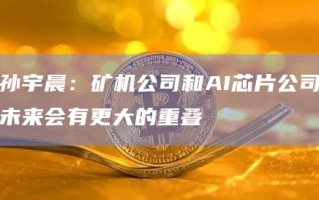 孙宇晨：矿机公司和AI芯片公司未来会有更大的重叠